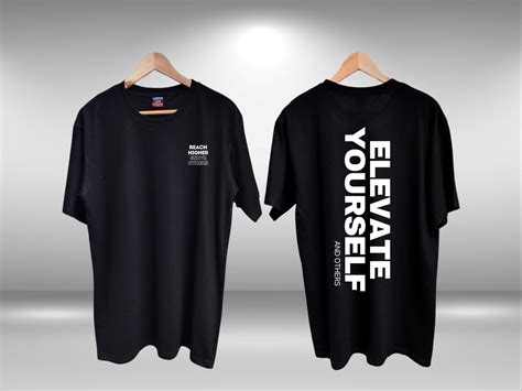 T Shirt Minimalist Aesthetic Elevate Yourself Design Uni Sex For Men Women Round Neck Black T