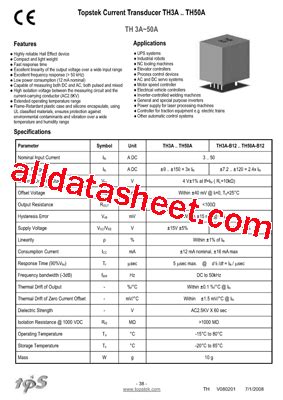 TH28A Datasheet(PDF) - Topstek Inc.