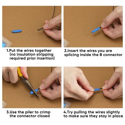 Cannits Low Voltage B Connectors Wire Splices Gel Filled Waterproof Electrical Wire Crimp Bean