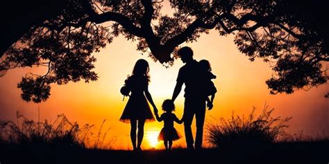 Premium AI Image | Family Love silhouette