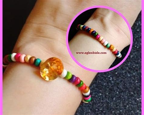 Tahta Boncuktan Bileklik Yap M E Len Bizle Beaded Bracelets