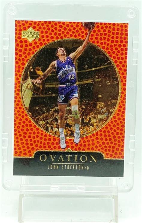 Vintage Upper Deck Ovation Gold Parallel John Stockton Card