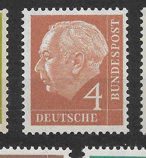 BUND 1954 Mi 177 181 Bundespräsident Theodor Heuss 5x Freimarken