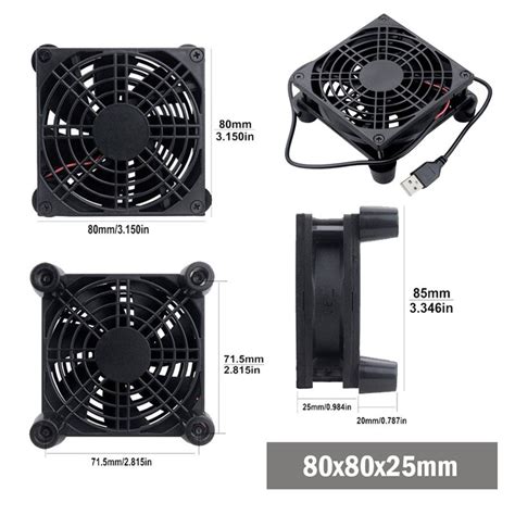 Gdstime 5V USB Router Fan TV Box Cooler 80mm 92mm 120mm 140mm PC DIY