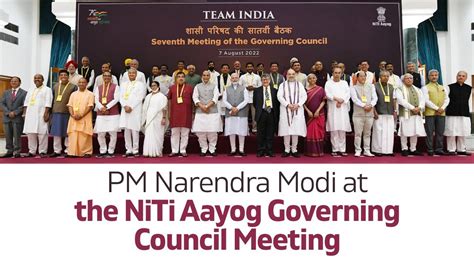 Pm Narendra Modi At The Niti Aayog Governing Council Meeting L Pmo