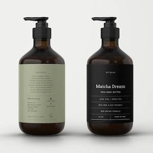 Body Product Printable Labels Shampoo Bottle Label Template Etsy