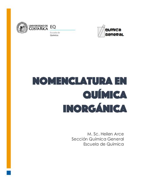 Pdf Nomenclatura En QuÍmica InorgÁnica Andres Delgado