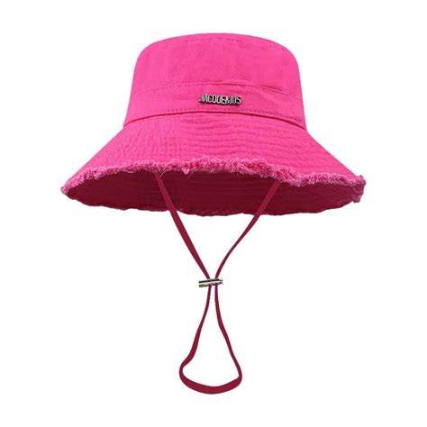 Mũ bucket tua rua viền rách hot trend Nón nữ rộng vành Jacquemus che nắng có dây điều chỉnh