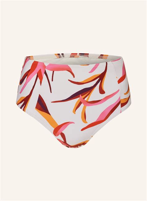 CYELL High Waist Bikini Hose JAPANESE FLORAL In Weiss Pink Orange
