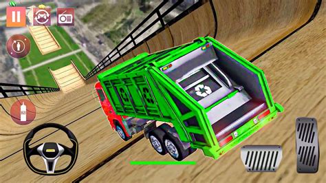 Mega Ramp Car Stunt Car Garbage Truck Simulator Android Gameplay Youtube