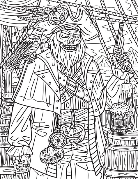 Skeleton Pirate Coloring Page Hot Sex Picture