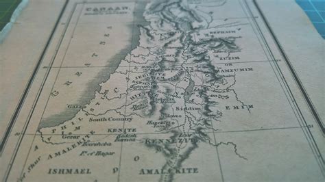 1823 Vintage Land of Canaan Map