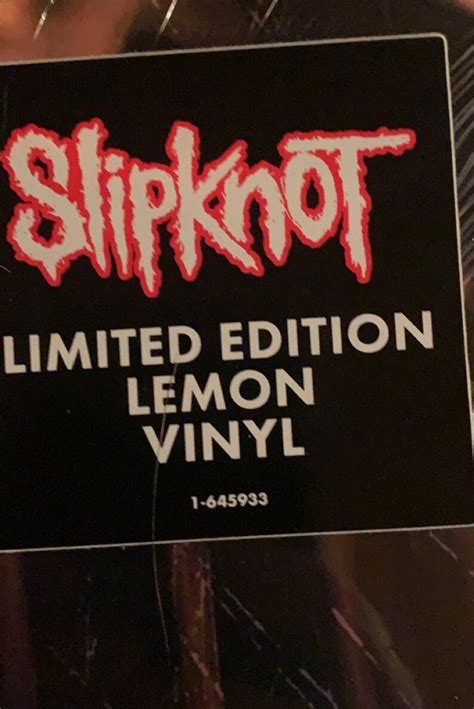 Slipknot Self Titled Limited Edition Lemon Vinyl Etsy