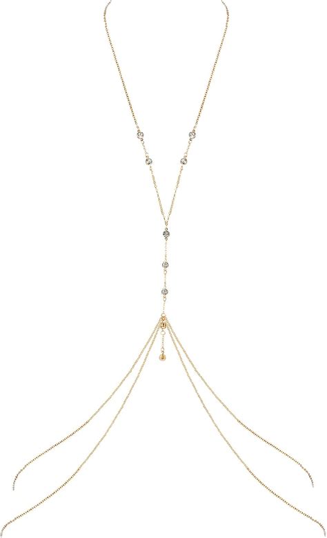 Amazon Gold Sexy Body Chains For Women Crossover Bra Body Chain Belly Waist Chains Bikini