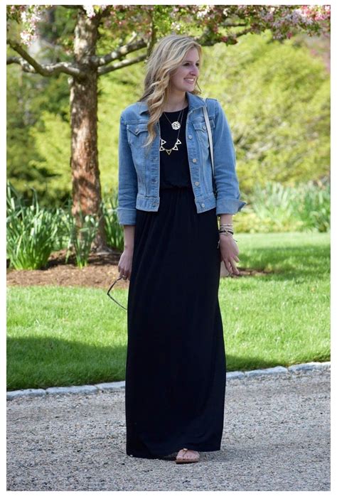 5 Luxury Maxi Dresses With Denim Jackets Discountnfljersey1