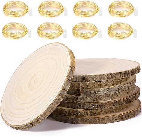 Amazon Pcs Inch Large Wood Slices For Centerpieces