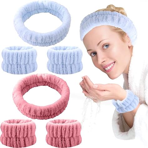 Zocone Pcs Spa Headband Wrist Washband Wash Set Soft Elastic