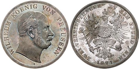 Münzpreise 2 Thaler Königreich Preußen 1701 1918 Silber 1871 Wilhelm