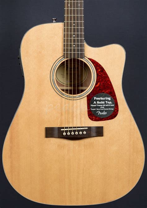 Fender Cf 140sce Folk Guitar Natural Peach Guitars