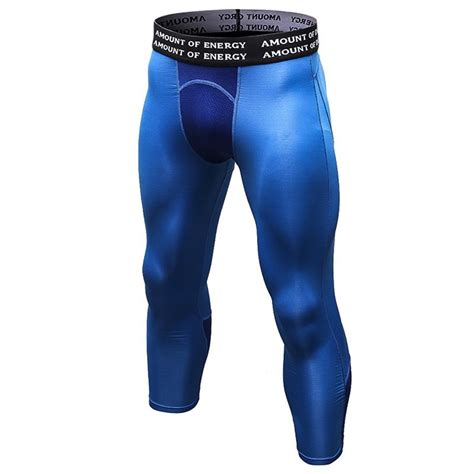 2020 Mens Compression Thermal Baselayer Underwear 3 4 Capri Tights Gym