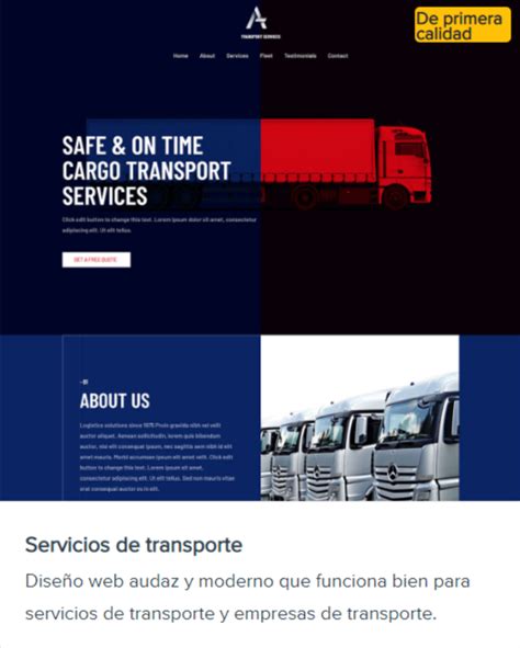 Página de transporte Diseño y desarrollo web marketing digital en El