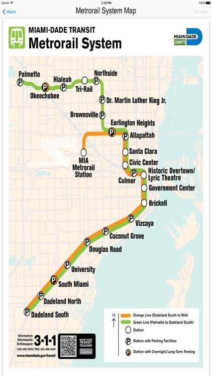 Miami Dade Metrorail Map