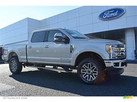 White Gold Ford F Super Duty Lariat Crew Cab X