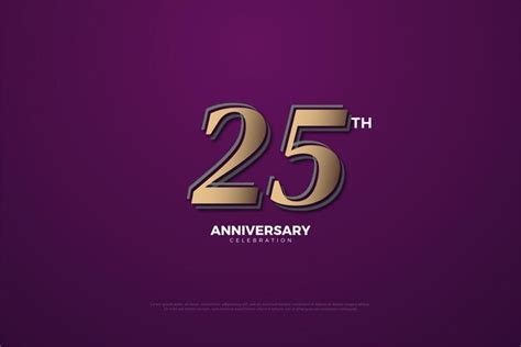 Premium Vector 25th Anniversary With A Simple Design