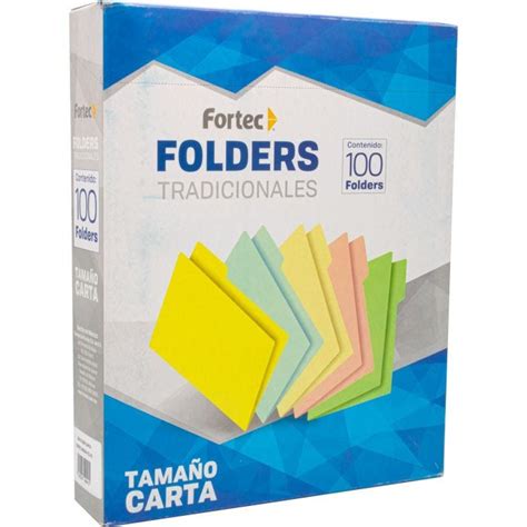 Folder Tradicional Fortec Carta Color Cr Folder Tradicional Con 1 2