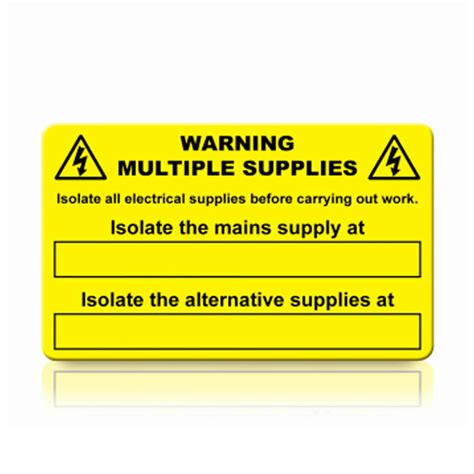 Warning Multiple Supply Labels The Label People