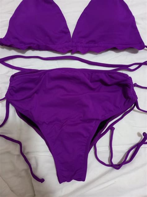 Purple String Bikini Women S Fashion Swimwear Bikinis Swimsuits On Carousell