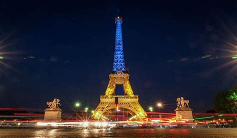 Eiffel Tower To Be Illuminated In Colors Of Ukrainian Flag To