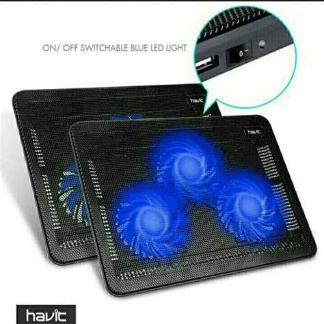 Jual HAVIT Cooling Pad Laptop HV F2056 3Fans 17 Black Shopee