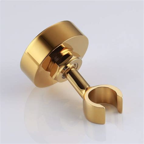 Gold Solid Brass Handheld Shower Head Holder Brack Grandado