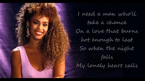 Whitney Houston I Wanna Dance With Somebody Lyrics Youtube