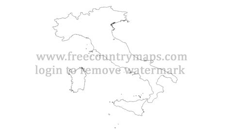 Outline maps of Italy : Vector and gif map for YouTube