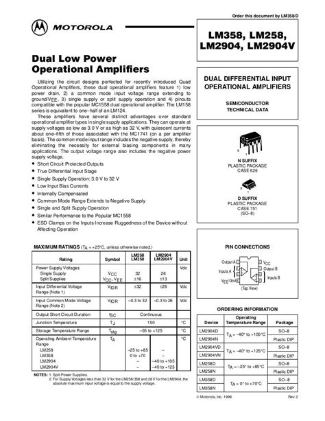 Datasheet lm358