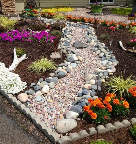 Dry Creek Bed Rock Garden Landscaping Succulent Garden Landscape