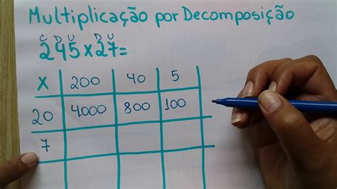 Multiplicação Por Decomposição Youtube