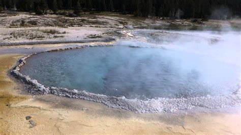 Hot Spring At Yellowstone National Park Upper Geyser Basin Youtube