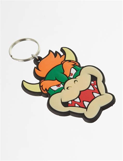 Super Mario Rubber Keychain Bowser Poku No