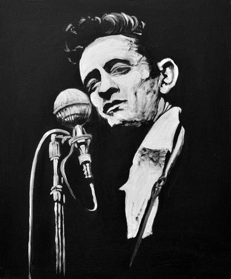 Johnny Cash Painting By Melissa O Brien Fine Art America