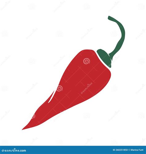Chili Pepper Pod Icon Hot Pepper Colored Silhouette Stock Vector Illustration Of Doodle Shop
