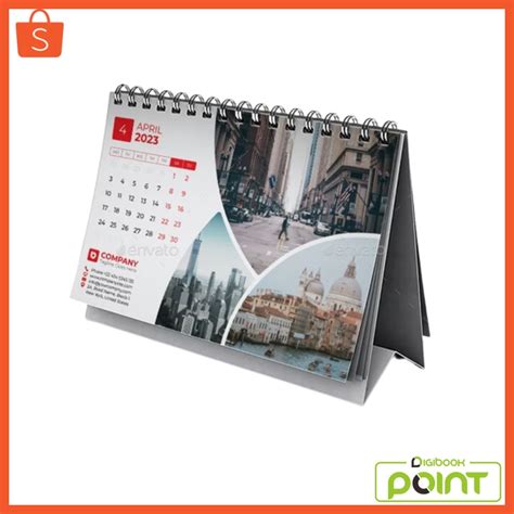 Jual Kalender Duduk Custom Penyangga Linen Lembar Muka