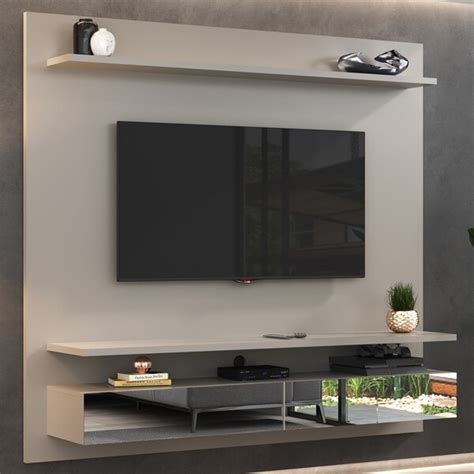 Painel Para Tv Até 75 Polegadas 2 Gavetas Espelhadas Nude Bp1062e Foscarini Leroy Merlin