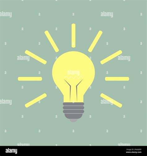 Lightbulb Icon In A Flat Design Vector Illustration Stock Vector Image