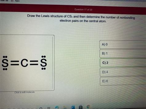 Solved New Lab Apps Question 17 Of 20 Draw The Lewis