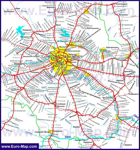 Карта Водоемов Московской Области - scapesletter