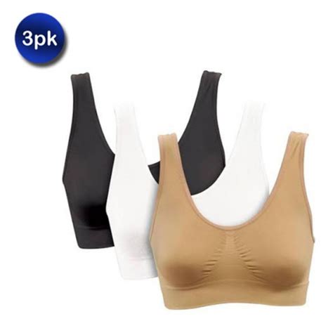 3 Pack Seamless Miracle Bras With Removable Pads Bellechic