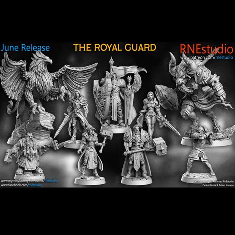 Miniaturas The Royal Guard Rnestudio Rpg Em Resina Elo